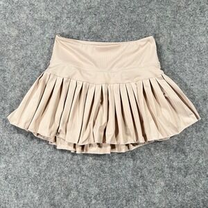 Goldhinge Skort Womens XS Cream Beige Pleated Tennis Athletic Golf Mini Skirt